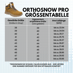 OrthoSnow Pro - schmerzlindernder, wasserdichte, isolierte Stiefel für Herbst und Winter