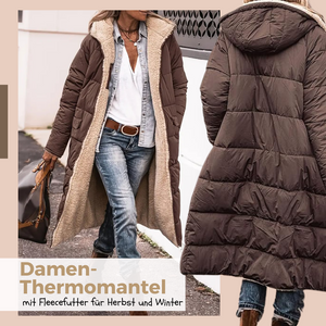 Damen-Thermomantel mit Fleece-Futter für Herbst und Winter