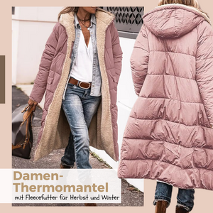 Damen-Thermomantel mit Fleece-Futter für Herbst und Winter