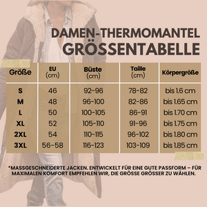 Damen-Thermomantel mit Fleece-Futter für Herbst und Winter